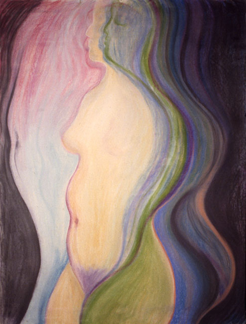 My Ghost pastel drawing by Zoras Garden Lore Stephan