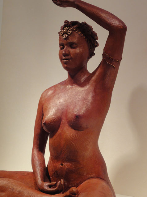 Fire Goddess Sculpture in cold cast bronze with patina