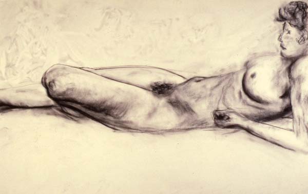 Torso charcoal drawing Zoras Garden Lore Stephan