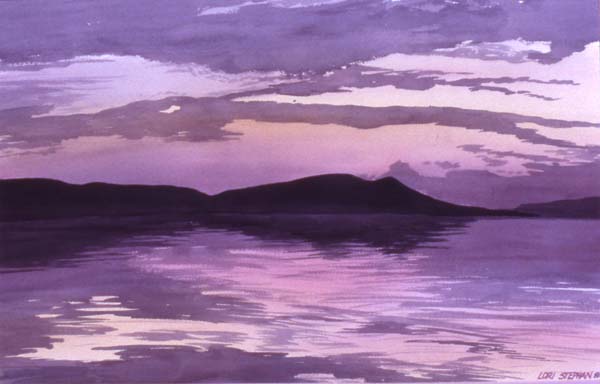 Sardegna watercolor painting Zoras Garden Lore Stephan