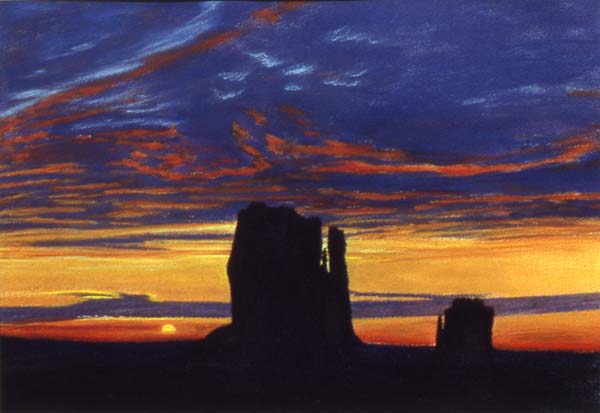 Sunset Mesa pastel Zoras Garden Lore Stephan