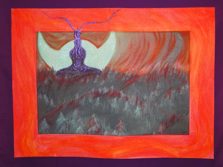 Goddess Rising painted giclee on canvas by Zoras Garden Lore Stephan