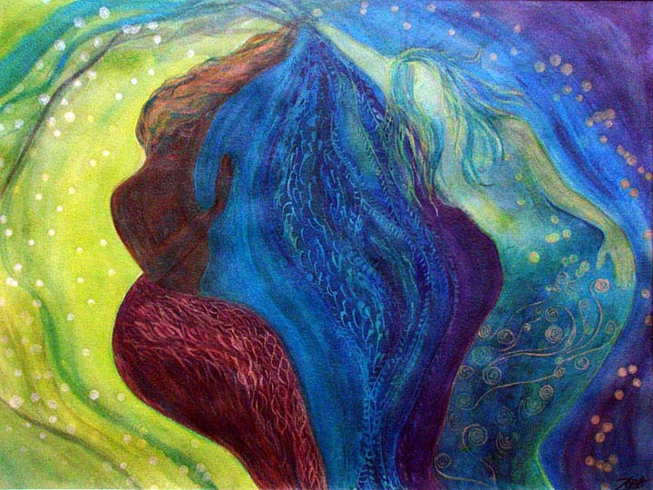 I Believe watercolor painting by Zoras Garden Lore Stephan